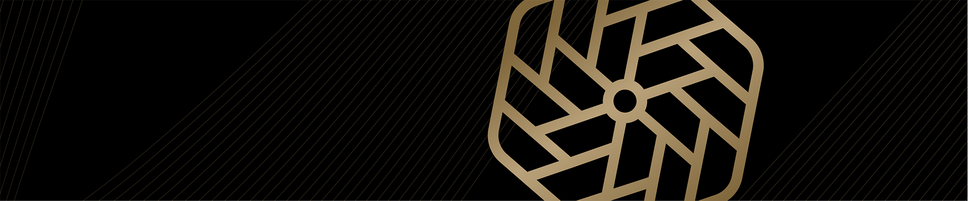 National Innovation Challenge logo - gold pinwheel on black background