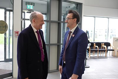The Deputy Mayor Jules Pipe CBE and Keith Smith, HRUC CEO, at Uxbridge College.