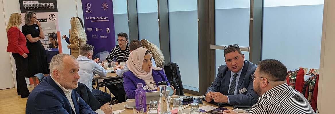 Delegates talking at the launch of the Food and Drink Innovation and Skills Hub 