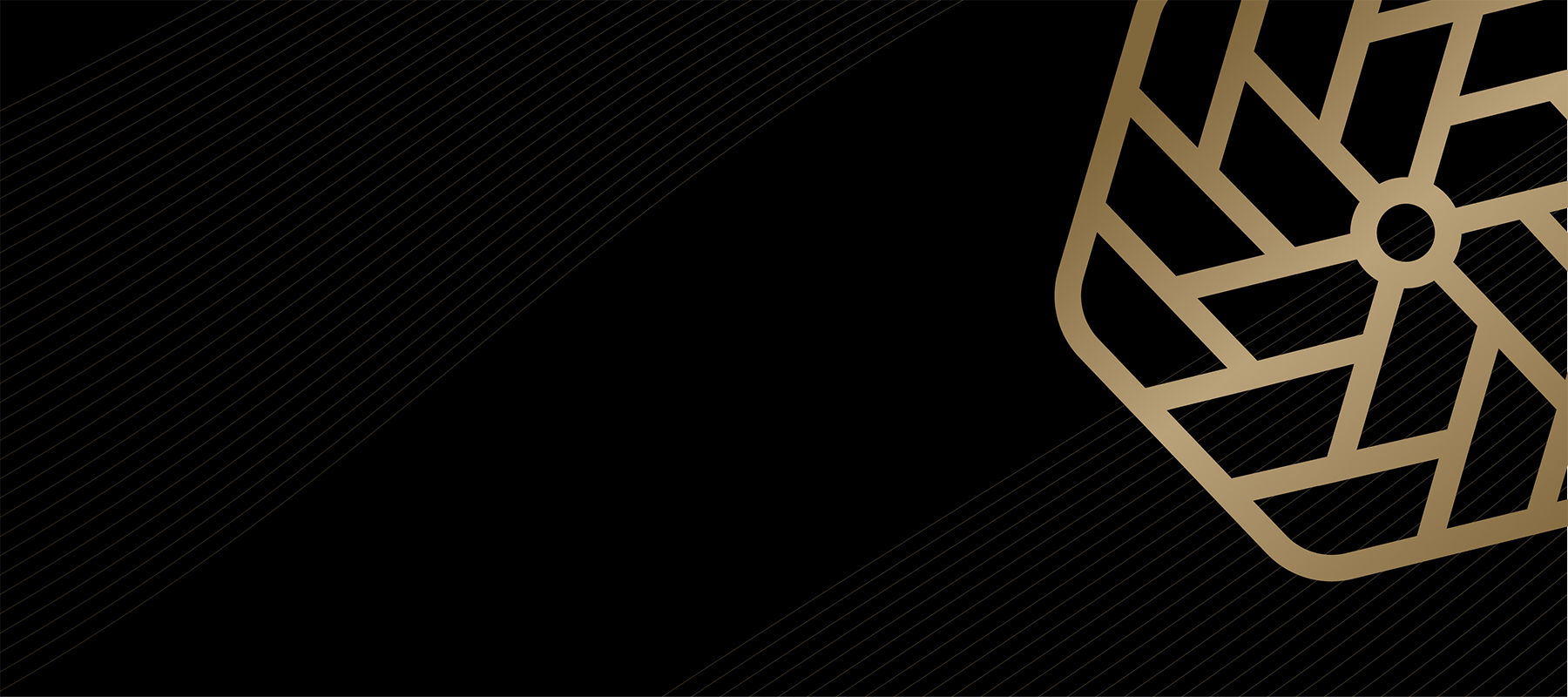 National Innovation Challenge - gold pinwheel logo on black background