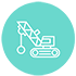 Construction icon - crane with wrecking ball