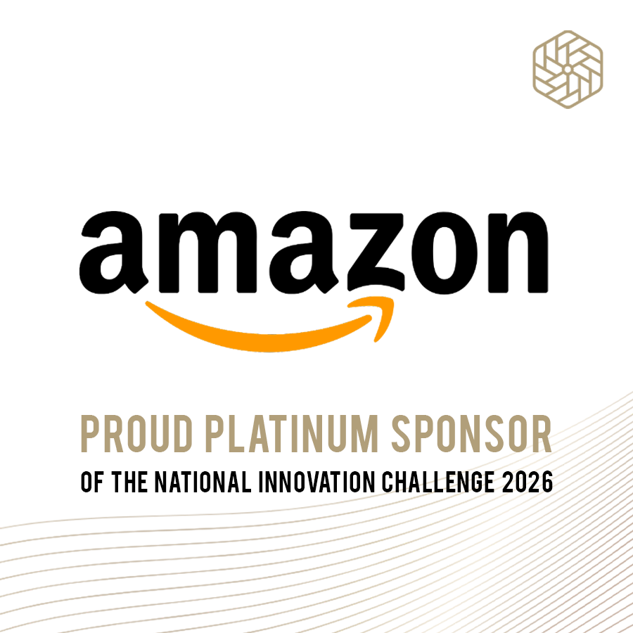 Amazon logo - proud platinum sponsor of the National Innovation Challenge 2026